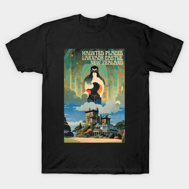 Haunted Places Larnach Castle New Zealand Ghosts T-Shirt by DanielLiamGill